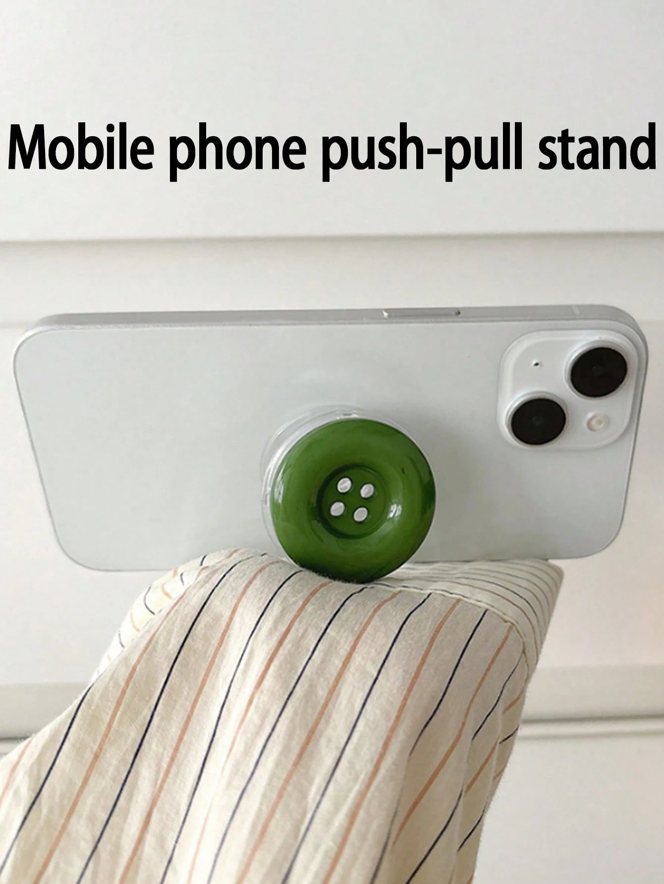 Cute Button-Style Telescopic Mobile Phone Holder- Foldable Integrated Slouchy Stand, Suitable For Desk Office And Entertainment, Back Sticky Stable Support, Universal Portable Design, Mobile Phone Ba