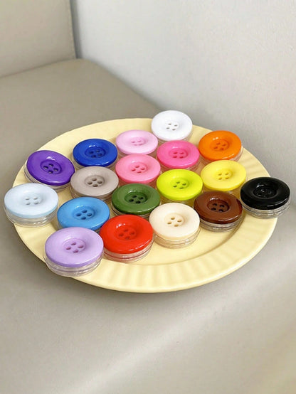 Cute Button-Style Telescopic Mobile Phone Holder- Foldable Integrated Slouchy Stand, Suitable For Desk Office And Entertainment, Back Sticky Stable Support, Universal Portable Design, Mobile Phone Ba