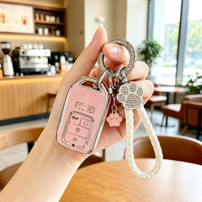 Cute Cat Paw Car Key Cover Compatible With Honda Fit, HRV, Jazz, Jade, LIFE, Women's Key Shell Case
