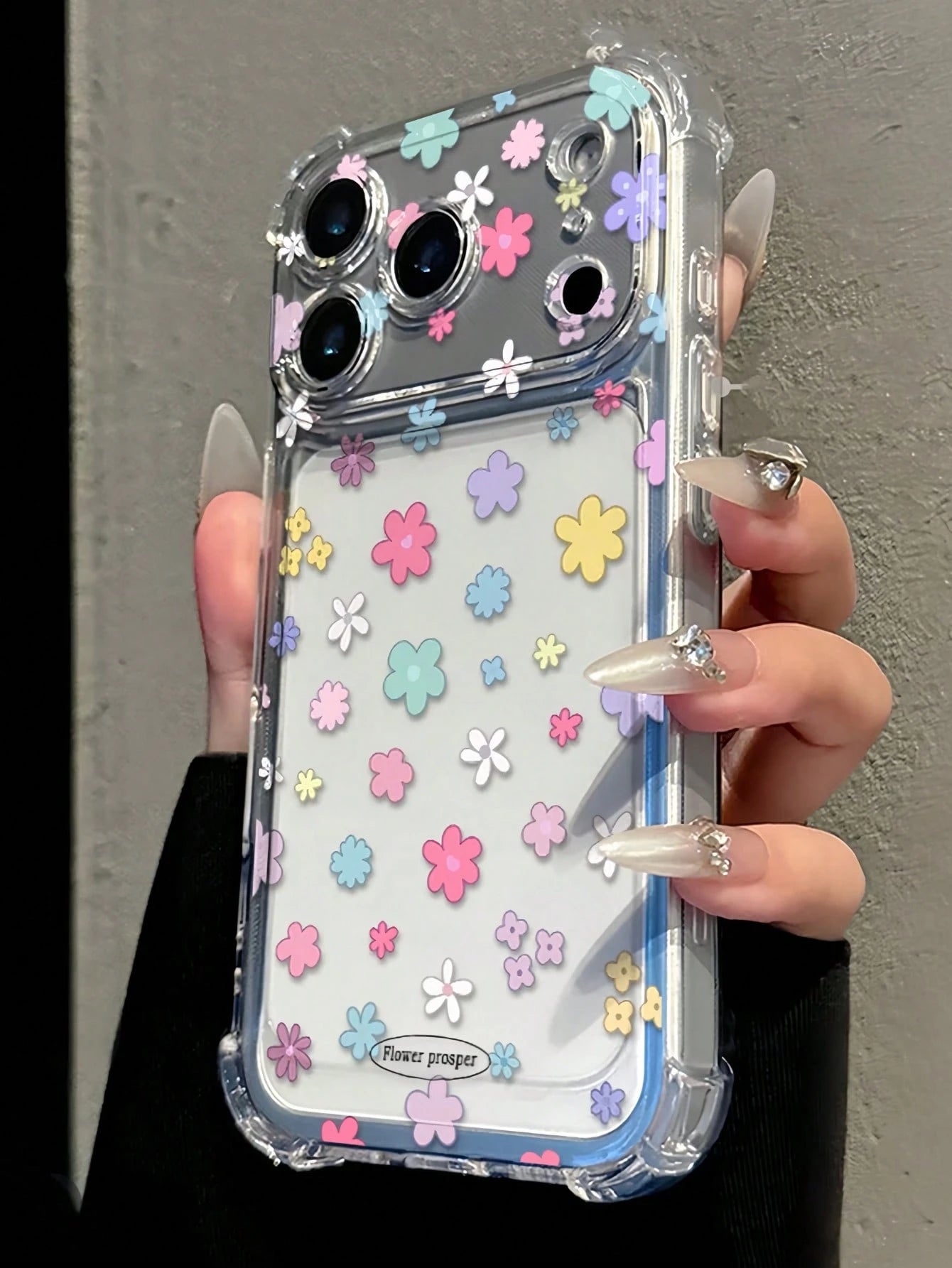 Cute Daisy Pattern Anti-Drop Phone Case, Minimalist Spring Outfit Phone Case, Perfect For Daily Use, Raised Edge Anti-Scratch Protective Cover Compatible With IPhone 15/15 Pro/15 Plus/15 Pro Max/16/16