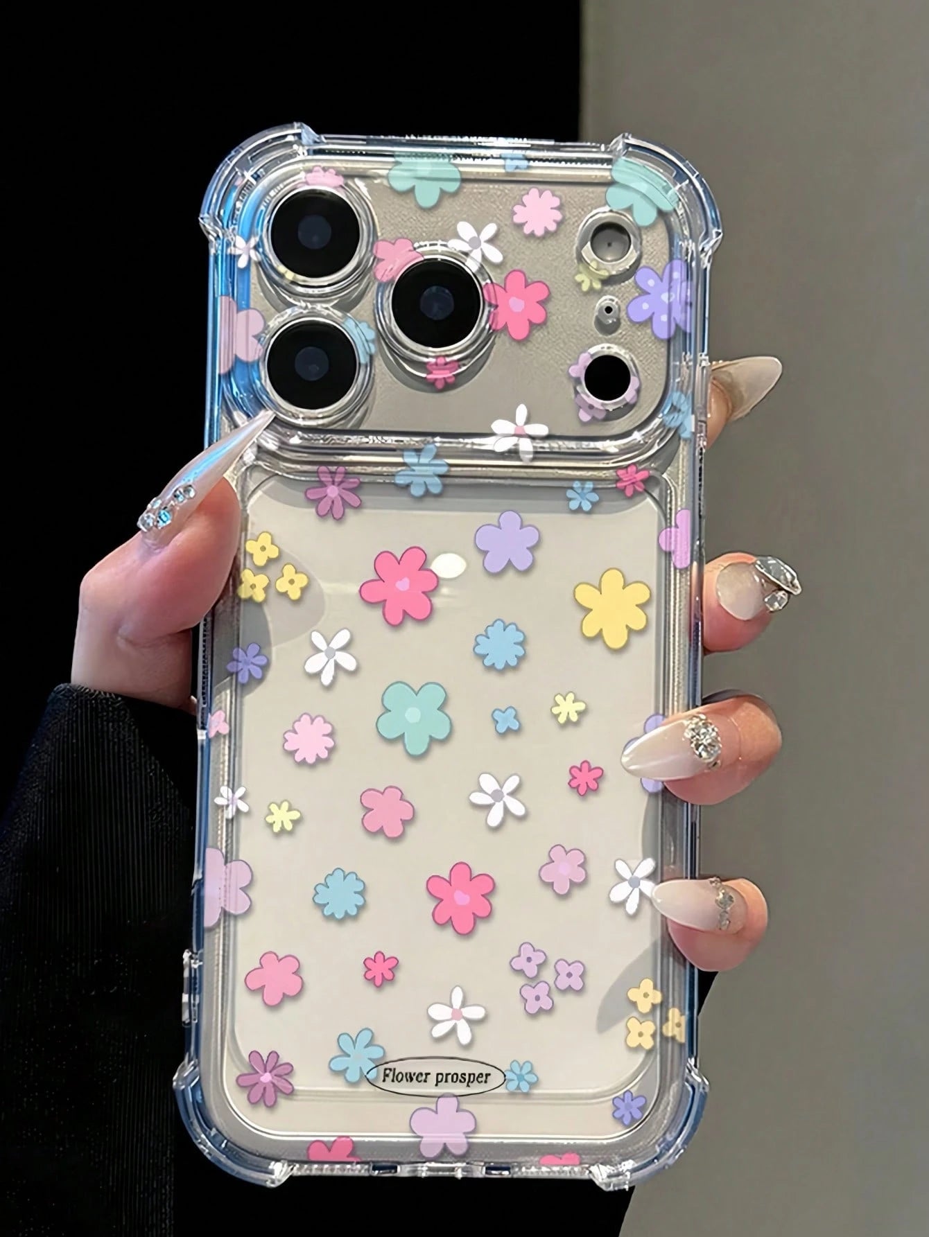 Cute Daisy Pattern Anti-Drop Phone Case, Minimalist Spring Outfit Phone Case, Perfect For Daily Use, Raised Edge Anti-Scratch Protective Cover Compatible With IPhone 15/15 Pro/15 Plus/15 Pro Max/16/16