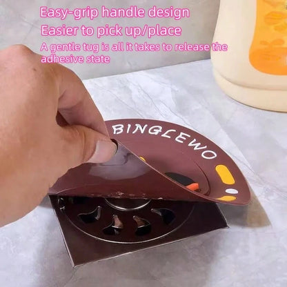 Cute Design Drain Cover, Silicone Drain Mat, Prevents Pests And Odors, Anti-Slip Bathroom/Kitchen Drain Mat, Suitable For Toilet, Sink, Shower. Easy To Clean Bathroom Drain Mat.