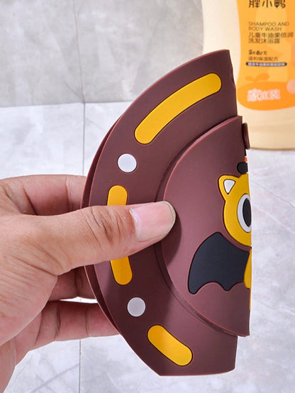 Cute Design Drain Cover, Silicone Drain Mat, Prevents Pests And Odors, Anti-Slip Bathroom/Kitchen Drain Mat, Suitable For Toilet, Sink, Shower. Easy To Clean Bathroom Drain Mat.