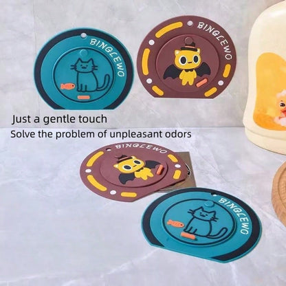 Cute Design Drain Cover, Silicone Drain Mat, Prevents Pests And Odors, Anti-Slip Bathroom/Kitchen Drain Mat, Suitable For Toilet, Sink, Shower. Easy To Clean Bathroom Drain Mat.