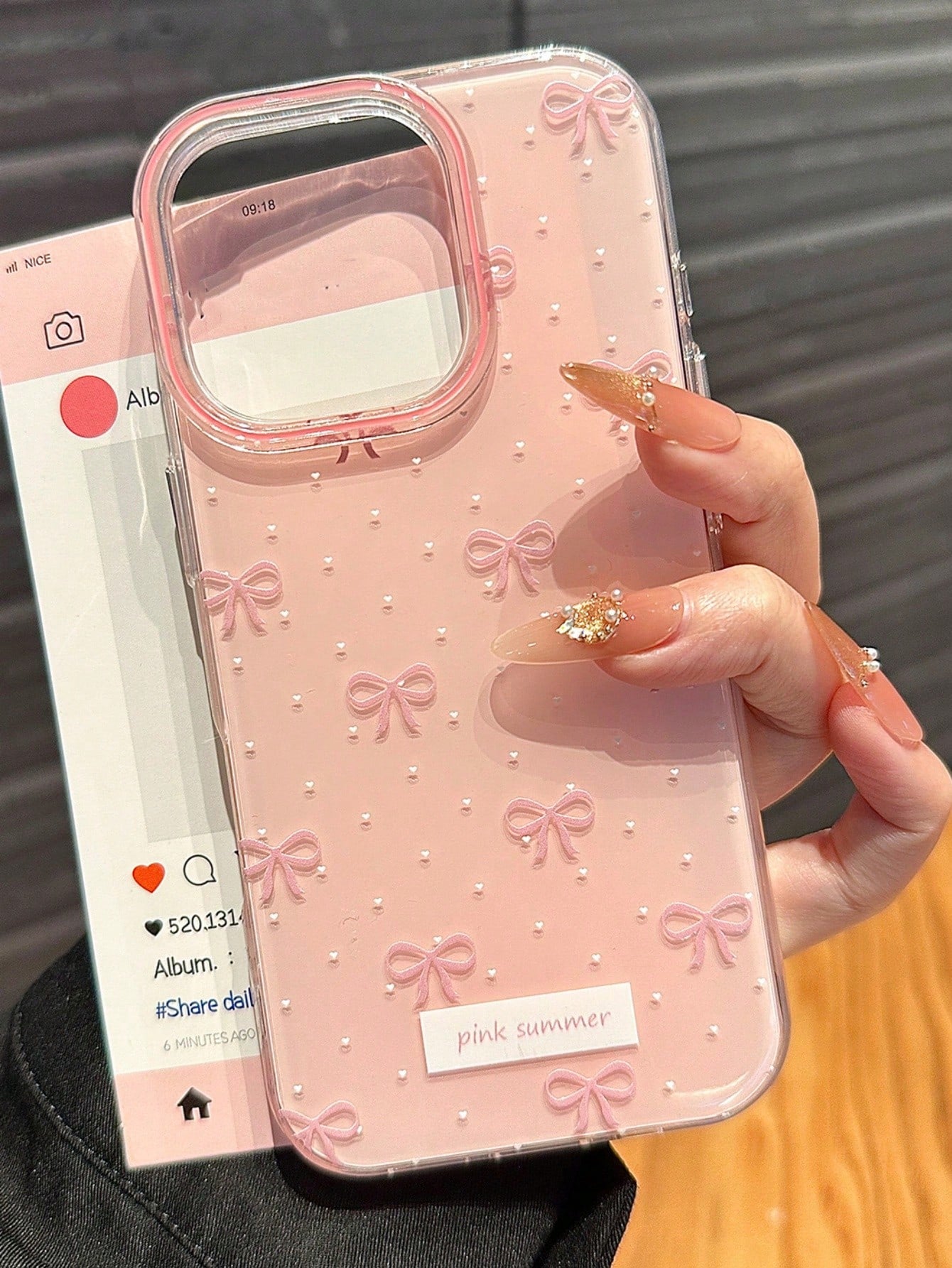 Cute Minimalist Pink Bowknot Fashion Phone Case With Polka Dot Compatible With IPhone 17 Pro Max, 17 Pro, 17 Air, 17, 16, 15, 14, 13, 12, 11 Pro Max Plus, Soft Protective Back Cover, Spring Gift
