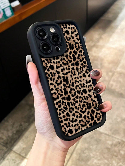 Cute Pink Flower Elements Fashion Phone Cases Lily Flower Butterfly Leopard Print Matte Anti-Drop Phone Case Compatible With IPhone 11, 12, 13, 14, 15, 16, 13 Pro Max, 16 Plus, XR, 7, 8 Plus, 17 Pro M