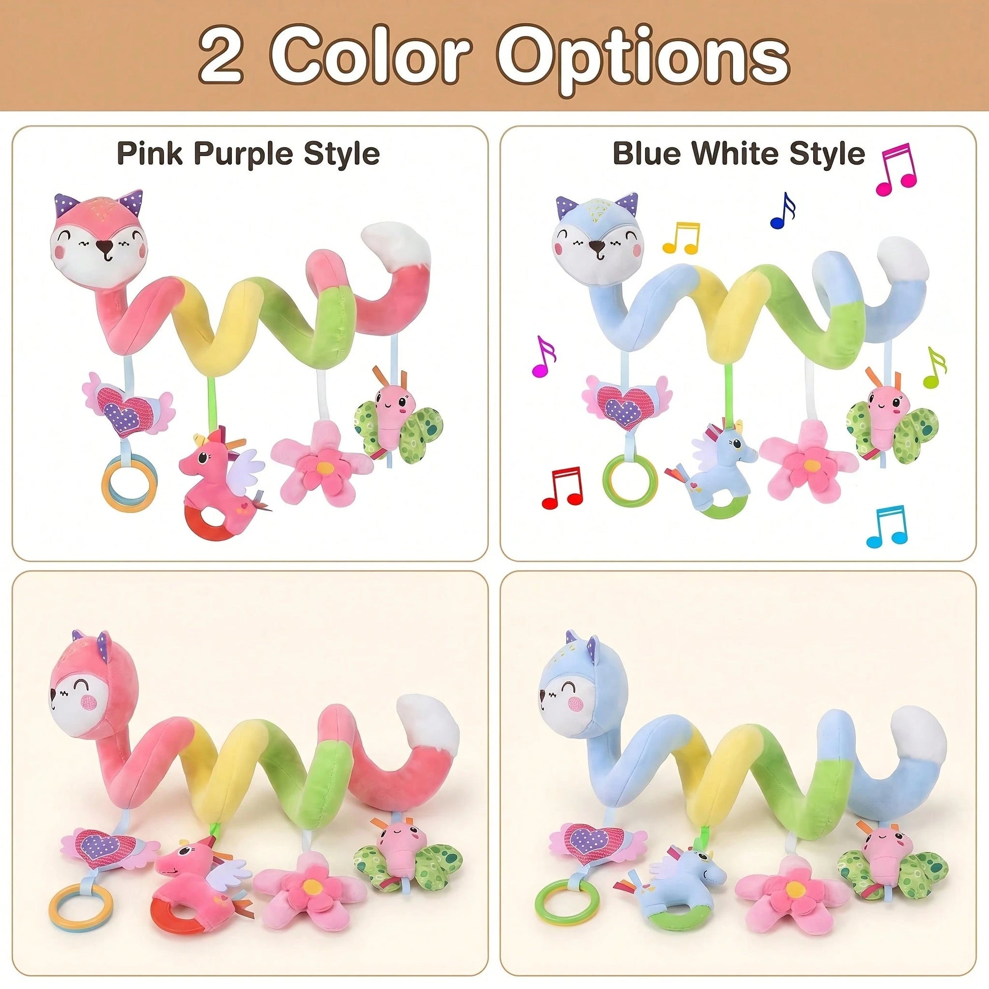 Cute Plush Animal Car Hanging Ornament, Baby Stroller Hanging Toy With Bell, Baby Room Decoration, Suitable As Baby's First Gift