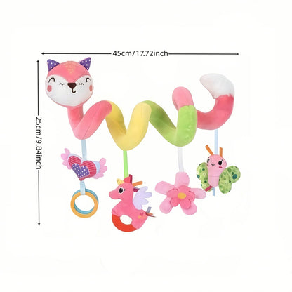 Cute Plush Animal Car Hanging Ornament, Baby Stroller Hanging Toy With Bell, Baby Room Decoration, Suitable As Baby's First Gift