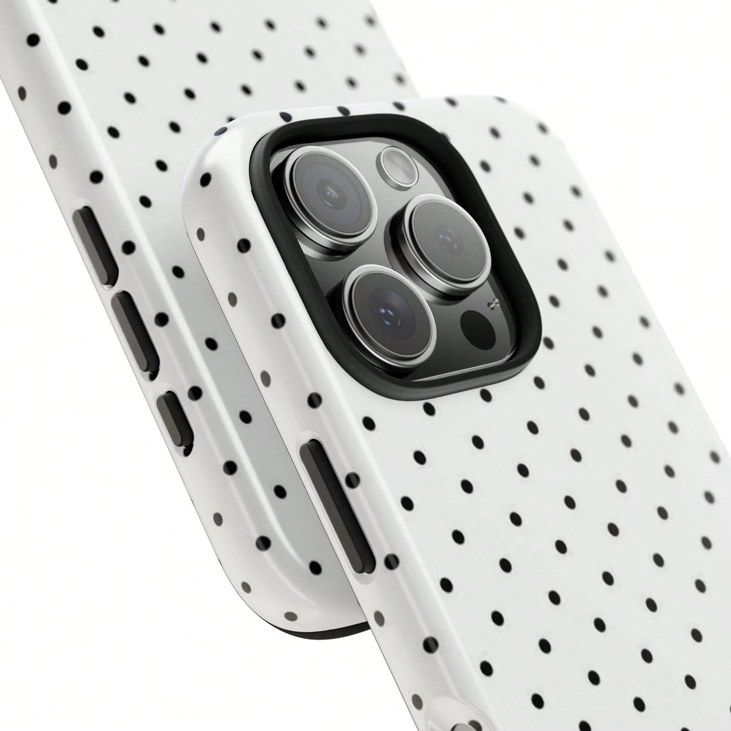 Cute White Black Polka Dot Element Fashion Soft Phone Case Y2K Style Compatible With IPhone 17/16/15/14/13/12/11 Pro Max Spring Birthday Gift