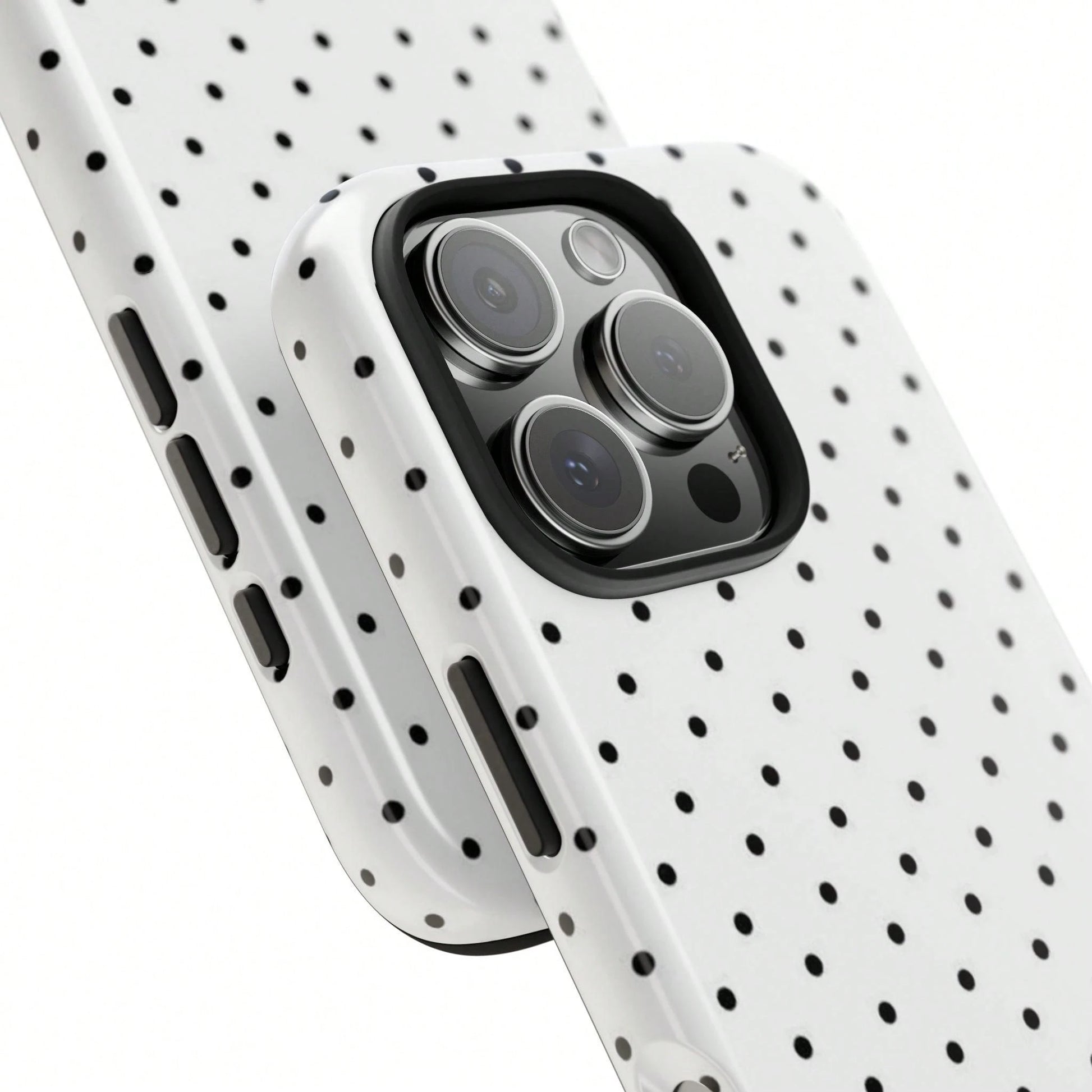 Cute White Black Polka Dot Element Fashion Soft Phone Case Y2K Style Compatible With IPhone 17/16/15/14/13/12/11 Pro Max Spring Birthday Gift