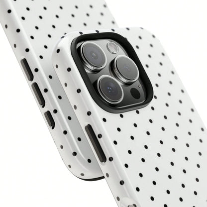 Cute White Black Polka Dot Element Fashion Soft Phone Case Y2K Style Compatible With IPhone 17/16/15/14/13/12/11 Pro Max Spring Birthday Gift
