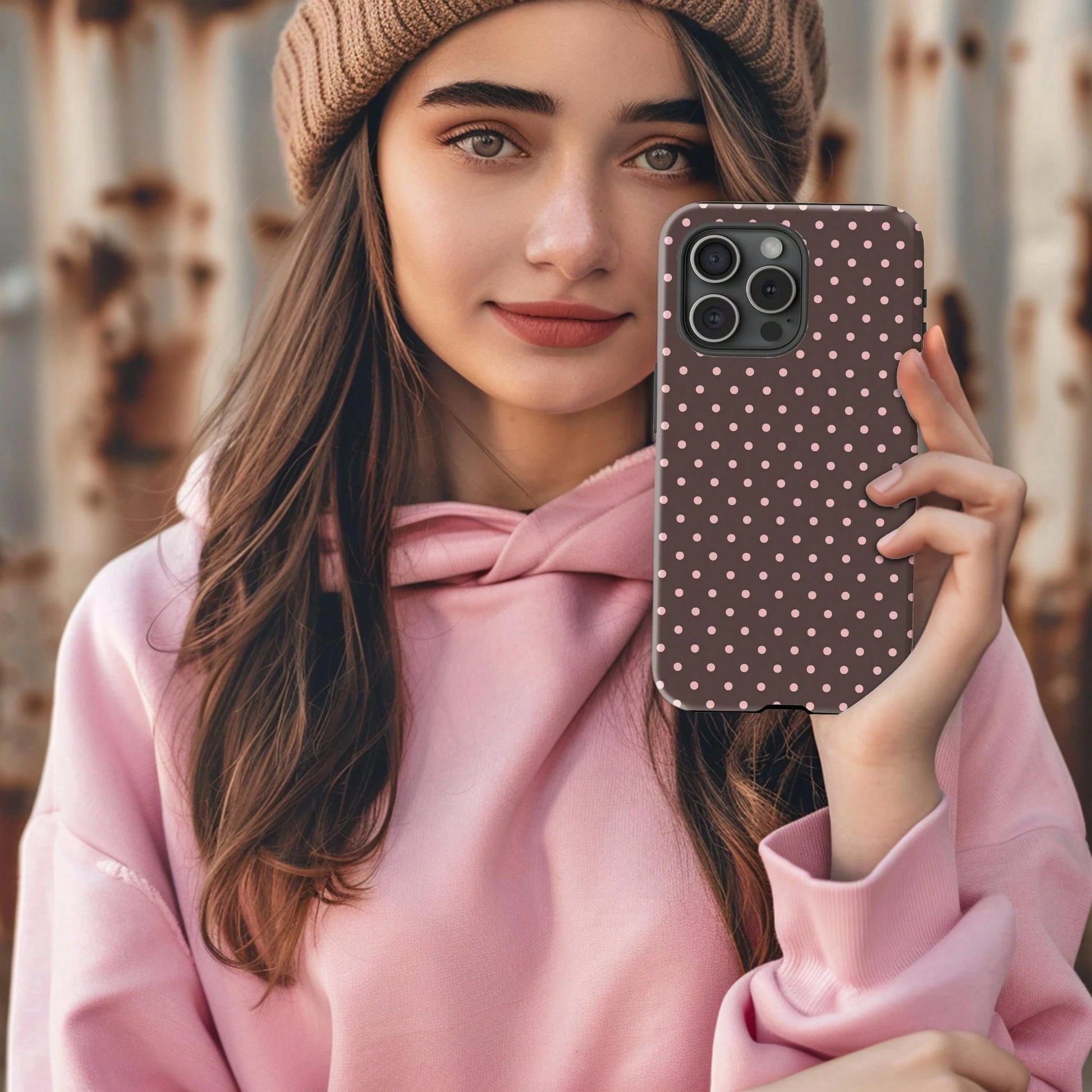 Cute White Black Polka Dot Element Fashion Soft Phone Case Y2K Style Compatible With IPhone 17/16/15/14/13/12/11 Pro Max Spring Birthday Gift