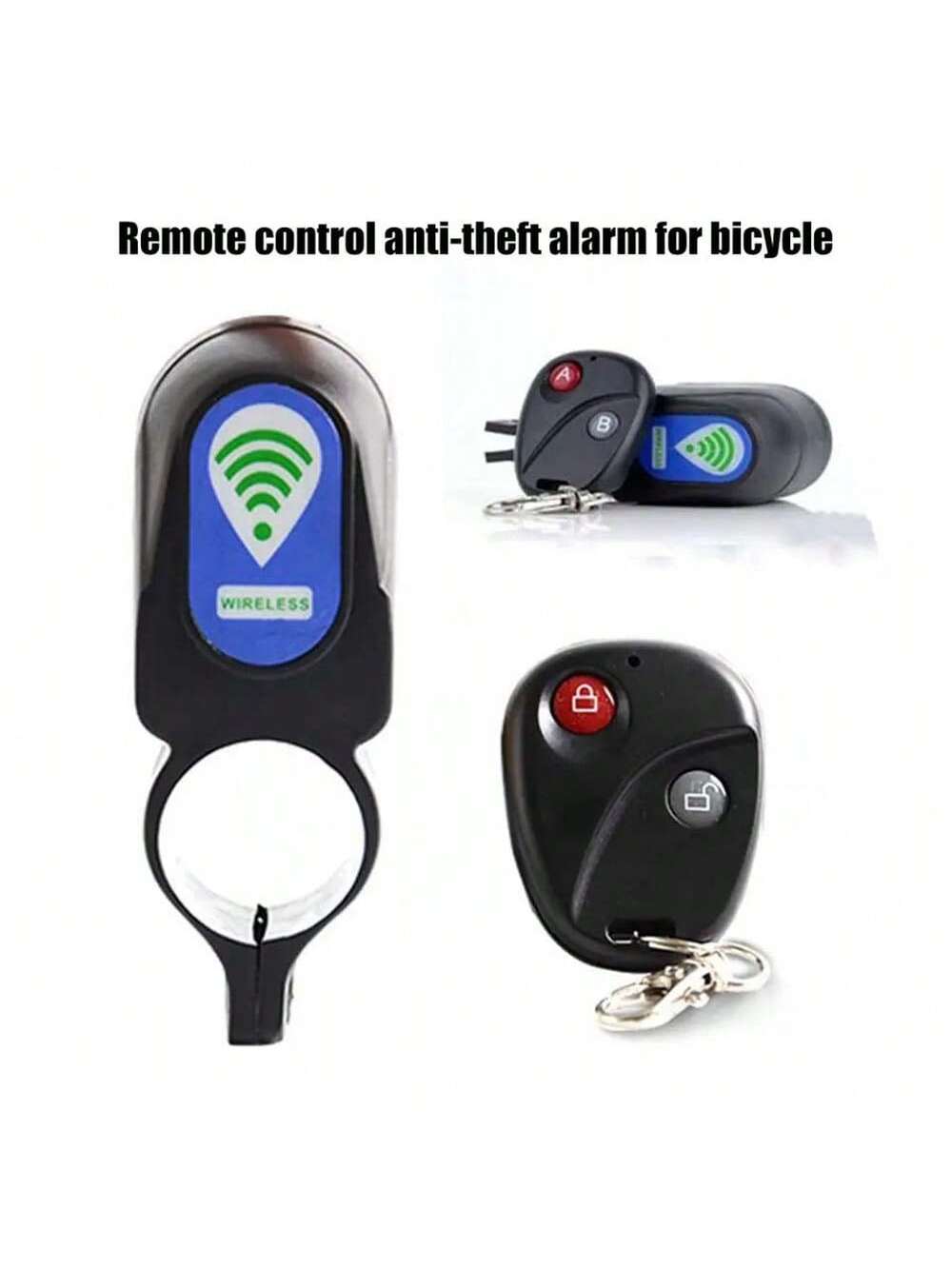 Cycle Zone 1pc Bicycle Remote Control Anti-Theft Alarm, Smart Wireless Remote Control Alarm Lock For Mountain Bike (Requires User To Purchase And Install Battery)