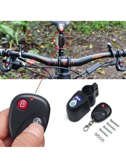 Cycle Zone 1pc Bicycle Remote Control Anti-Theft Alarm, Smart Wireless Remote Control Alarm Lock For Mountain Bike (Requires User To Purchase And Install Battery)
