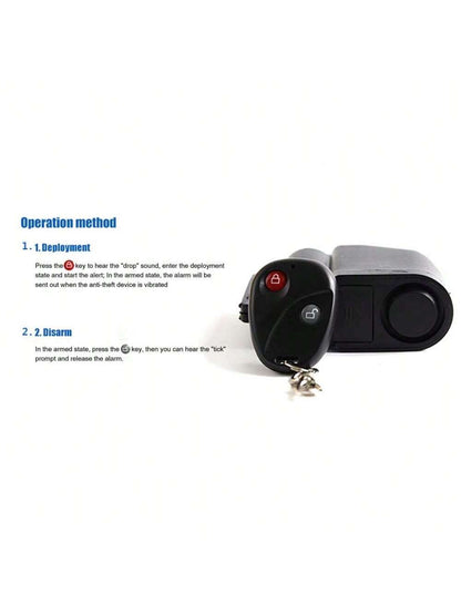 Cycle Zone 1pc Bicycle Remote Control Anti-Theft Alarm, Smart Wireless Remote Control Alarm Lock For Mountain Bike (Requires User To Purchase And Install Battery)