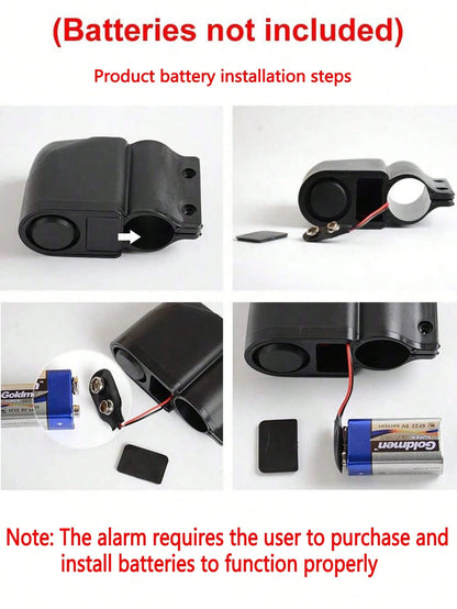 Cycle Zone 1pc Bicycle Remote Control Anti-Theft Alarm, Smart Wireless Remote Control Alarm Lock For Mountain Bike (Requires User To Purchase And Install Battery)