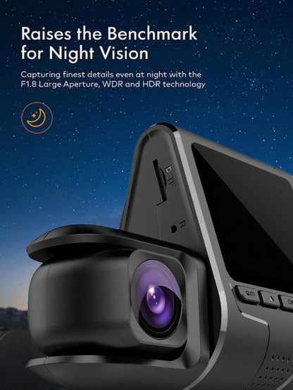 Dash Cam For Car, 3 Channel Car Recorder, 1080P Car Camera Front, Inside And Back, Triple Car Recorder, 32GB Truck Car Recorder, Night Vision, HDR, G Sensor, 24 Hours Parking, 170° Wide Angle, Front A