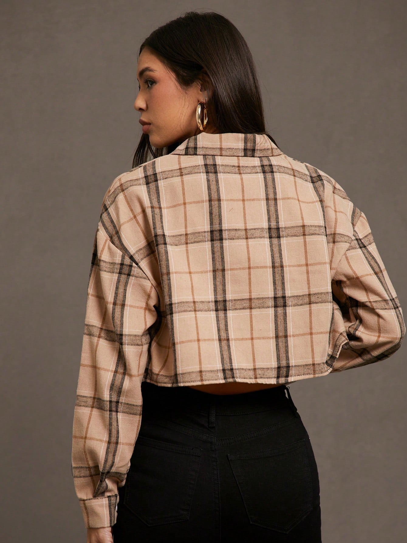 Dayvera Women's Red Button-Front Long Sleeve Plaid Casual Shirt Christmas Women Clothes Thanksgiving Tops