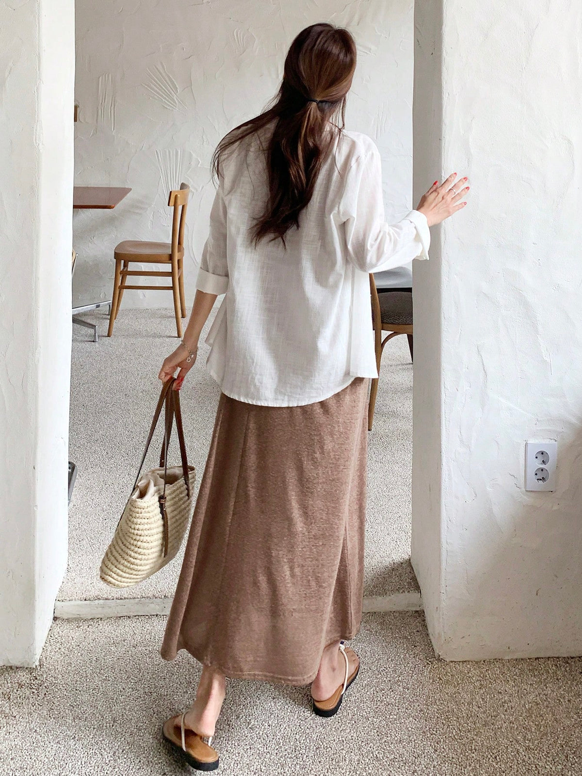 DAZY Solid Cami Dress Without Jacket Sundress Maxi Dress