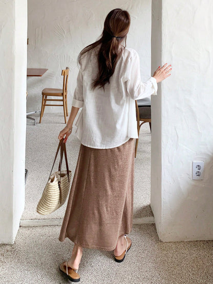 DAZY Solid Cami Dress Without Jacket Sundress Maxi Dress