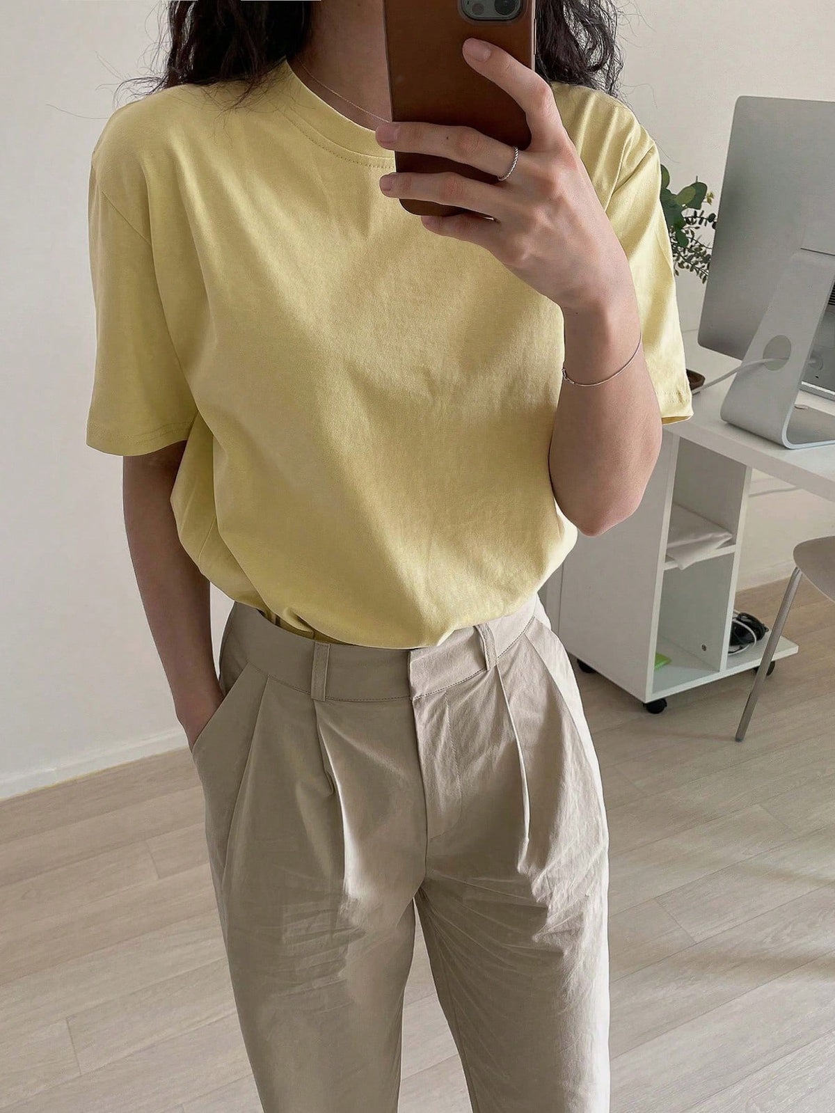 DAZY Solid Drop Shoulder Tee Summer