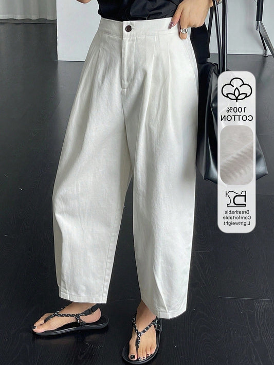 DAZY Women Loose Solid Color Casual Business Pants