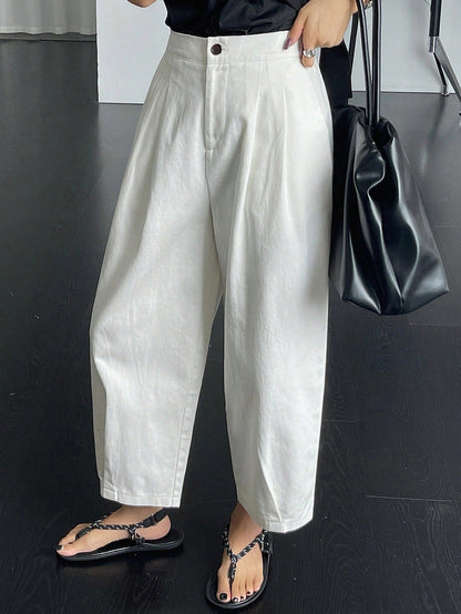 DAZY Women Loose Solid Color Casual Business Pants