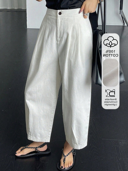 DAZY Women Loose Solid Color Casual Business Pants