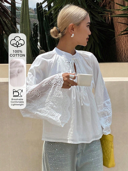 DAZY Women's Loose Casual Vacation Style Shirt, Summer New Arrival School