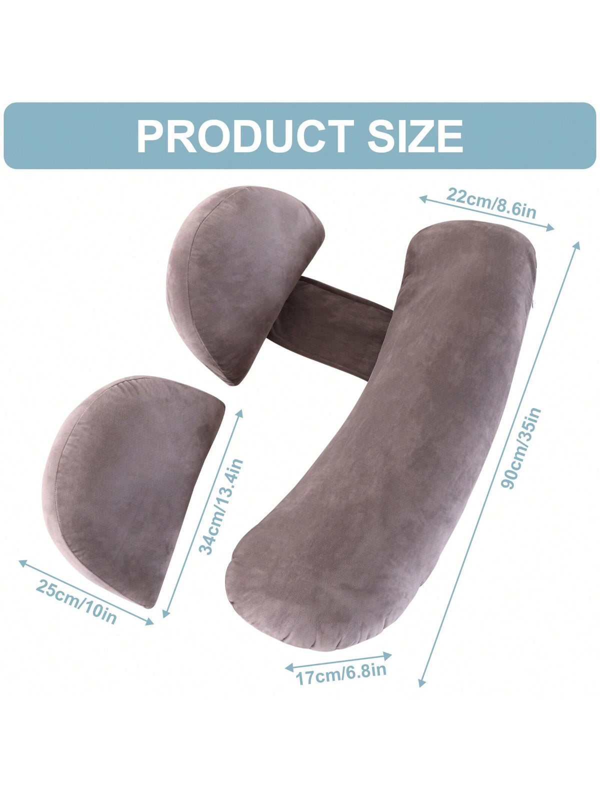 Detachable Pregnancy Pillow,Adjustable Maternity Pillow,Removable Waist Pillow,Machine Washable Body Pillow Support Back Legs&Belly Of Pregnant Women