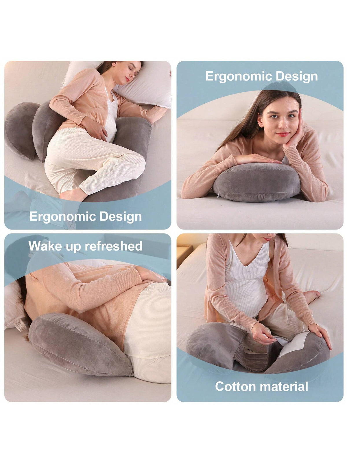 Detachable Pregnancy Pillow,Adjustable Maternity Pillow,Removable Waist Pillow,Machine Washable Body Pillow Support Back Legs&Belly Of Pregnant Women