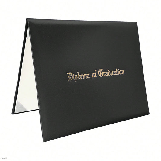 Diploma Cover 8.5"X11" Diploma Holder Imprinted "Diploma Of Graduation" Rich In Color Smooth Leatherette Padded Certificate Covers School Diploma Certificate Folders 1-Pack