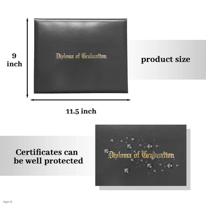 Diploma Cover 8.5"X11" Diploma Holder Imprinted "Diploma Of Graduation" Rich In Color Smooth Leatherette Padded Certificate Covers School Diploma Certificate Folders 1-Pack