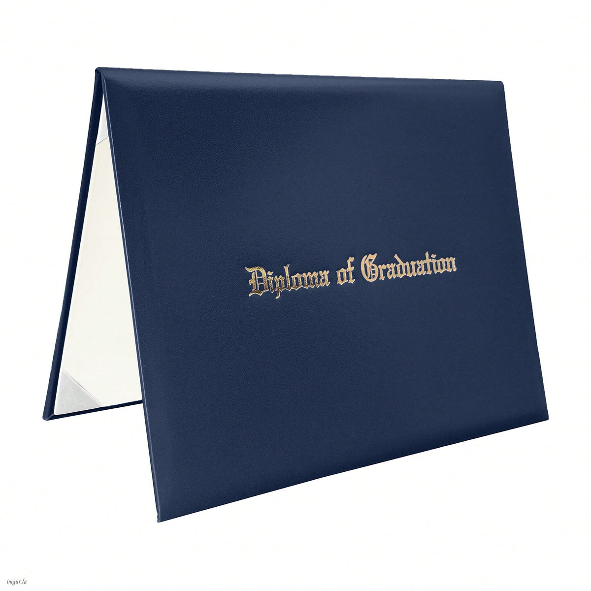 Diploma Cover 8.5"X11" Diploma Holder Imprinted "Diploma Of Graduation" Rich In Color Smooth Leatherette Padded Certificate Covers School Diploma Certificate Folders 1-Pack