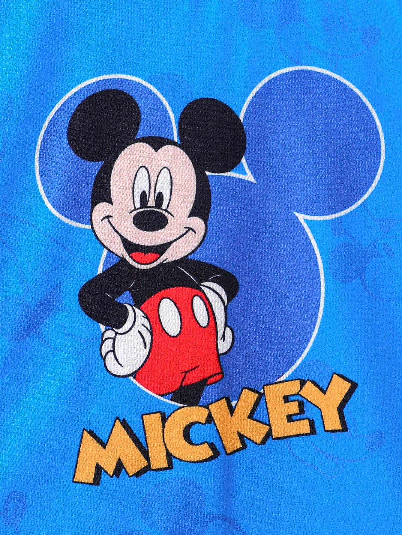 Disney 2pcs Mickey Mouse Baby Boys' Casual Shorts Set, Includes Short Sleeve T-Shirt With Cartoon Print And Elastic Waist Solid Color Shorts, Comfortable, Breathable, Fashionable Daily Outfit, Great G