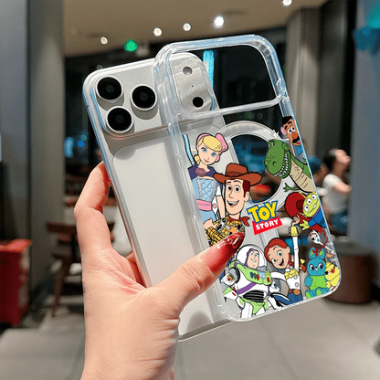 Disney Licensed Toy Story Phone Case, Clear Anti-Yellow MagSafe-Compatible Cover With Toy Story Full Cast & "Toy Story" Logo Graphic, Scratch-Resistant Slim Protective Case For IPhone 17, 16, 15, 14