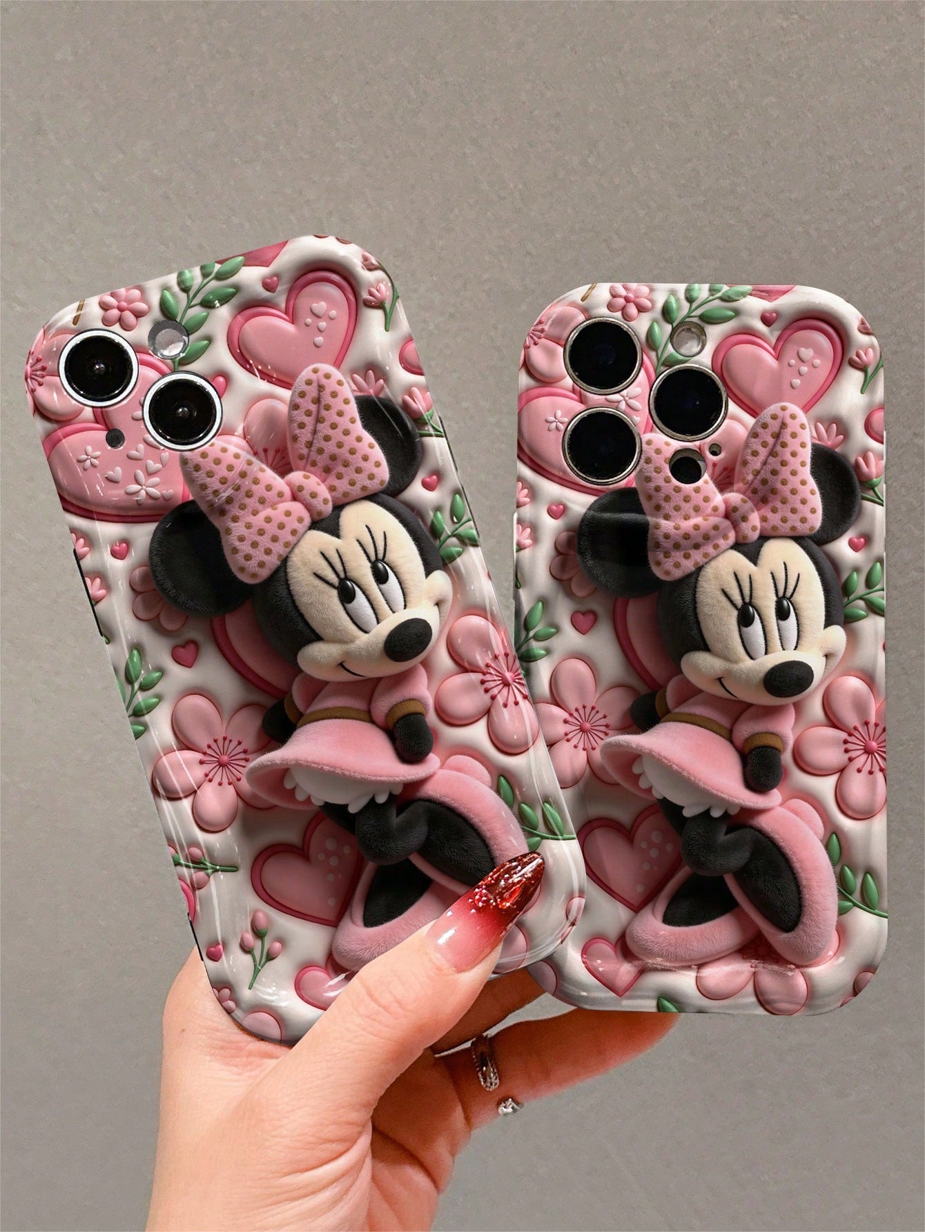 Disney This Minnie Phone Case Features A Cute And Playful Expression Design, A Simple And Stylish Appearance, And A Smooth Touch. It Uses A 2D Wave Pattern, Is Made Of Adorable And Eye-Catching TPU Ma