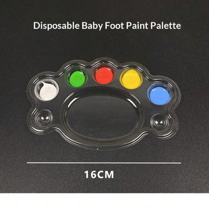 Disposable Children's Painting Color Palette, Transparent Flower-Shaped Watercolor Palette, Non-Stick Plastic Palette Suitable For Kindergarten Art Class, DIY Crafts, School Drawing Activities
