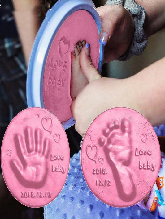 DIY Baby Care Hand Foot Inkpad Handprint Footprint Fingerprint, 7 Color Soft Clay Foam Supplies Antistress Kids S For Children, Baby Handprint Footprint Imprint Casting Parent-Child Hand Inkpad Finger