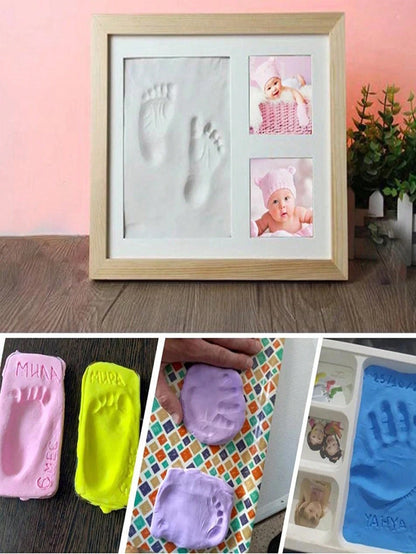 DIY Baby Care Hand Foot Inkpad Handprint Footprint Fingerprint, 7 Color Soft Clay Foam Supplies Antistress Kids S For Children, Baby Handprint Footprint Imprint Casting Parent-Child Hand Inkpad Finger