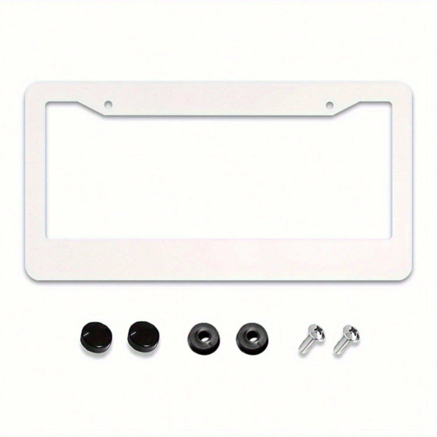Dog Paw Print License Plate Frame- 2-Hole Aluminum Car Tag Holder With Screw Covers, Black And Gold Paw Design, Unisex, Car Accessory| Fun Accessories| Durable Metal Frame, Dog Accessories