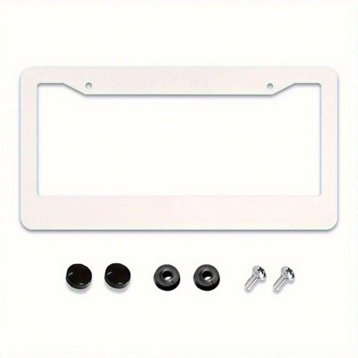 Dog Paw Print License Plate Frame, Aluminum Car Frame, Free Screws, Unique Dark-Colored Car License Plate Accessory, Unisex, Size 12.2 X 6.3inch