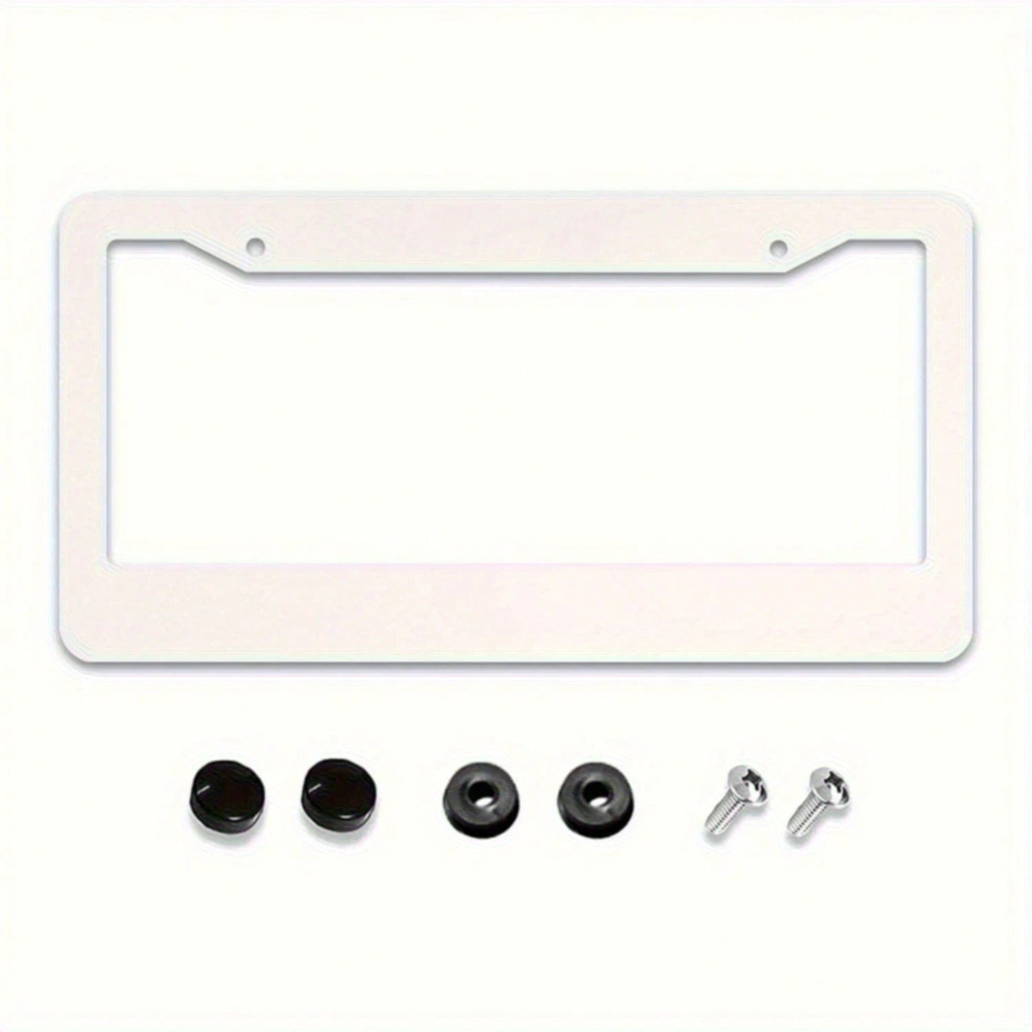Dog Paw Print License Plate Frame, Aluminum Car Frame, Free Screws, Unique Dark-Colored Car License Plate Accessory, Unisex, Size 12.2 X 6.3inch