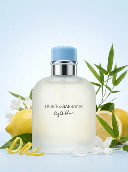 Dolce & Gabbana Light Blue Eau De Toilette Spray For Men EDT Mini 0.15oz/4.5ml,1.3oz/40ml,1.7oz/50ml,2.5oz/75ml,3.3oz/100ml,4.2oz/125ml,6.7oz/200ml- Perfume For Long Lasting Suitable For Birthday, Of