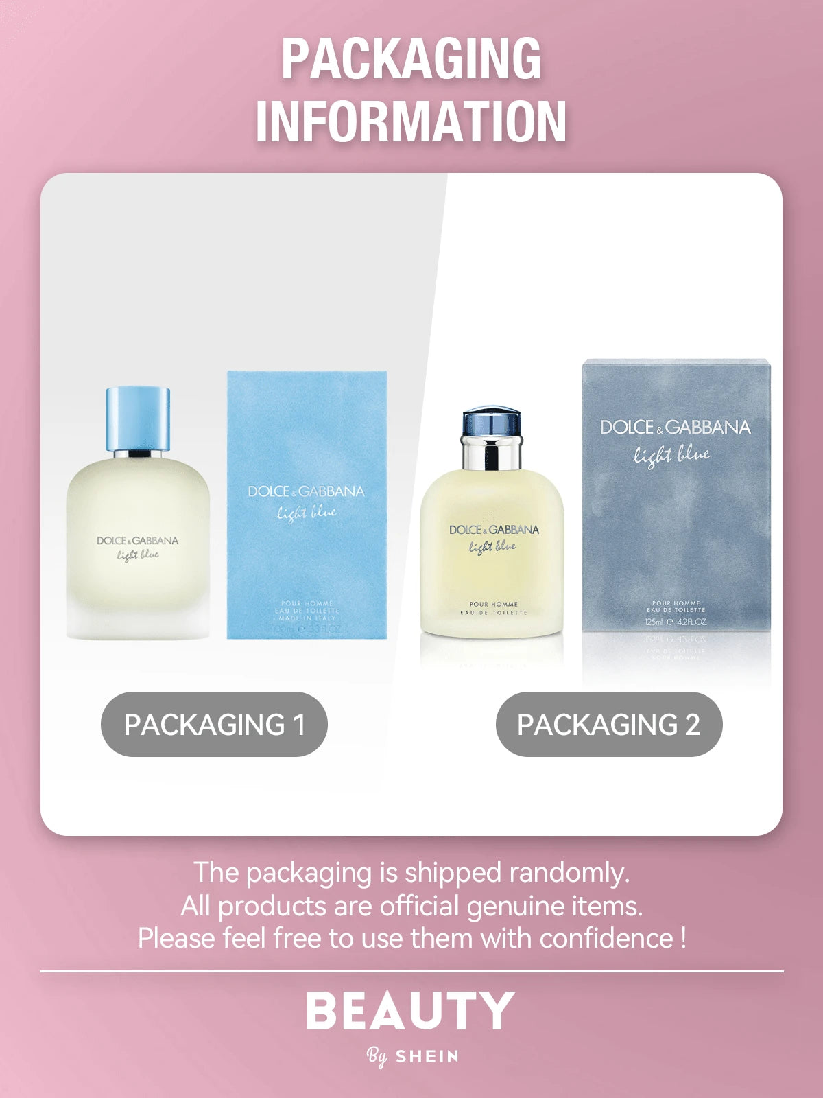 Dolce & Gabbana Light Blue Eau De Toilette Spray For Men EDT Mini 0.15oz/4.5ml,1.3oz/40ml,1.7oz/50ml,2.5oz/75ml,3.3oz/100ml,4.2oz/125ml,6.7oz/200ml- Perfume For Long Lasting Suitable For Birthday, Of