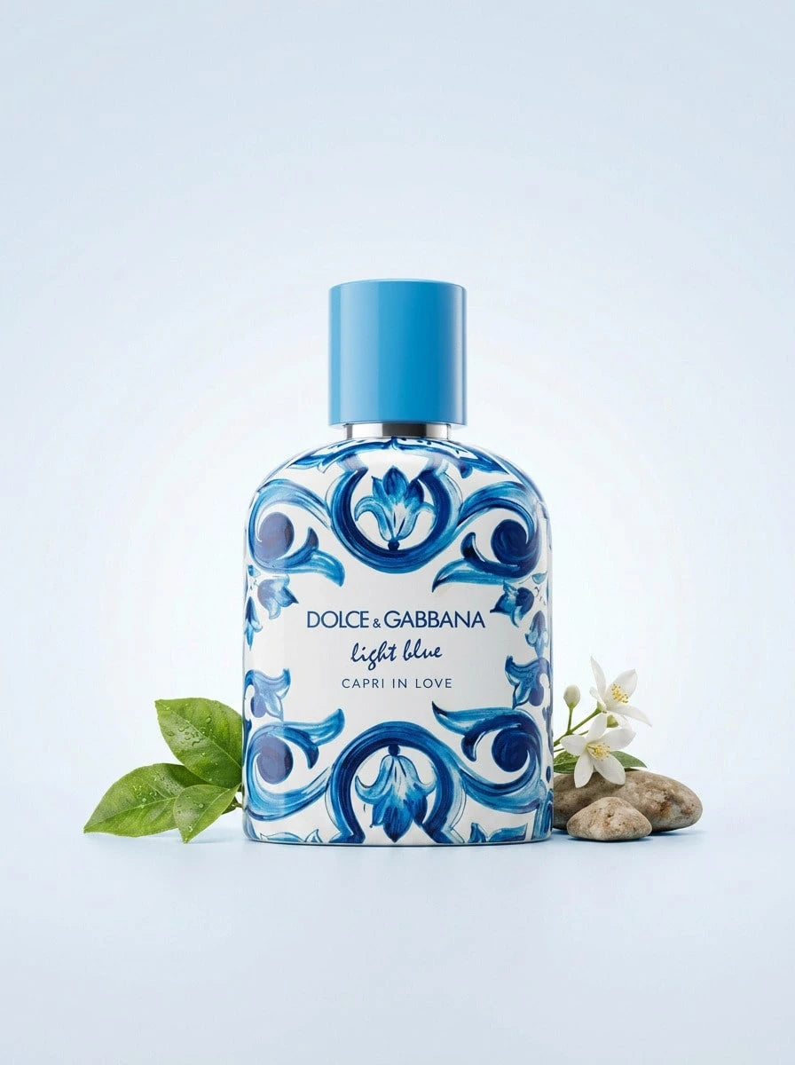Dolce & Gabbana Light Blue Eau De Toilette Spray For Men EDT Mini 0.15oz/4.5ml,1.3oz/40ml,1.7oz/50ml,2.5oz/75ml,3.3oz/100ml,4.2oz/125ml,6.7oz/200ml- Perfume For Long Lasting Suitable For Birthday, Of