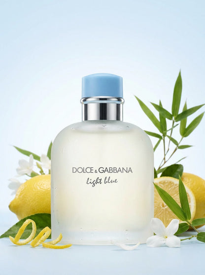 Dolce & Gabbana Light Blue Eau De Toilette Spray For Men EDT Mini 0.15oz/4.5ml,1.3oz/40ml,1.7oz/50ml,2.5oz/75ml,3.3oz/100ml,4.2oz/125ml,6.7oz/200ml- Perfume For Long Lasting Suitable For Birthday, Of