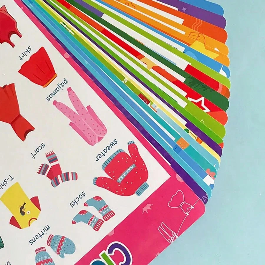 DORESS 20 Laminated Educational Posters For Kids, ABC Alphabet Numbers Learning Wall Charts For Preschool Pre-K Kindergarten Classroom Homeschool Supplies