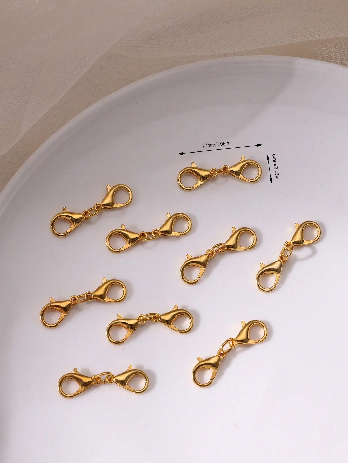 Double Lobster Clasp, Ideal Accessory For Necklaces, Bracelets, Keychains, DIY, Jewelry Making