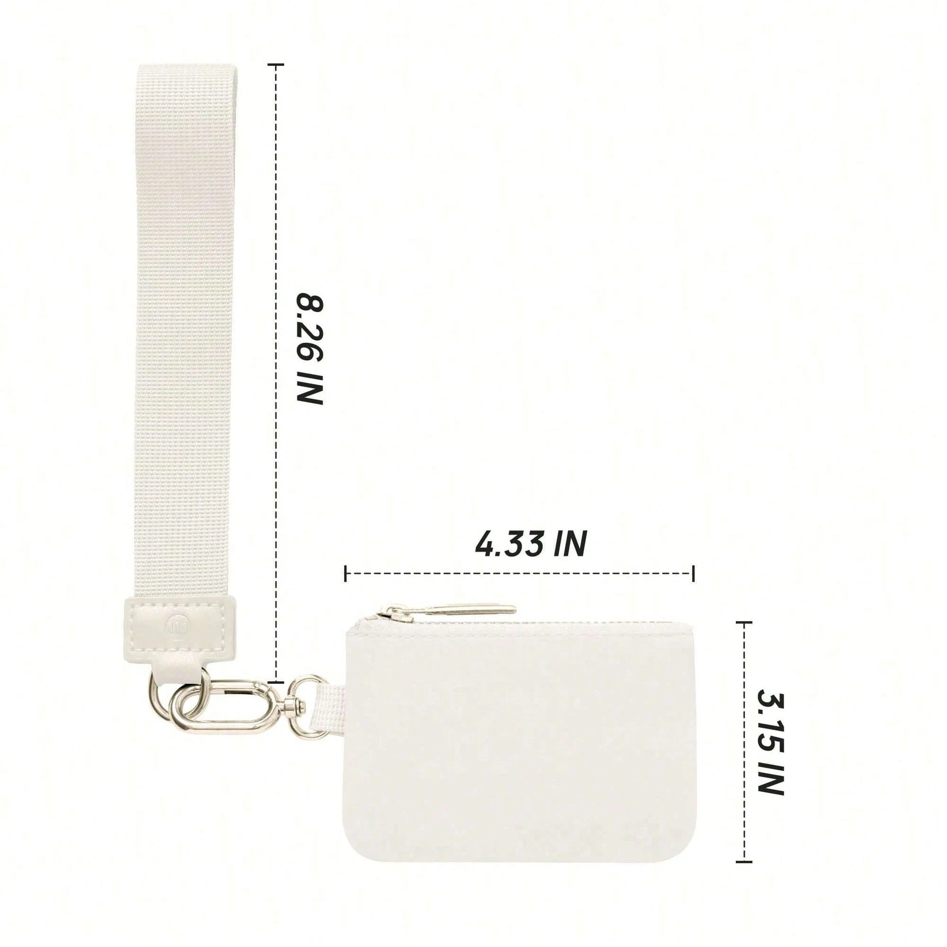Dual Pouch Wristlet Mini Zip-Around Wallet For Women – Portable Coin Purse & Card Holder, Detachable Wrist Lanyard Keychain